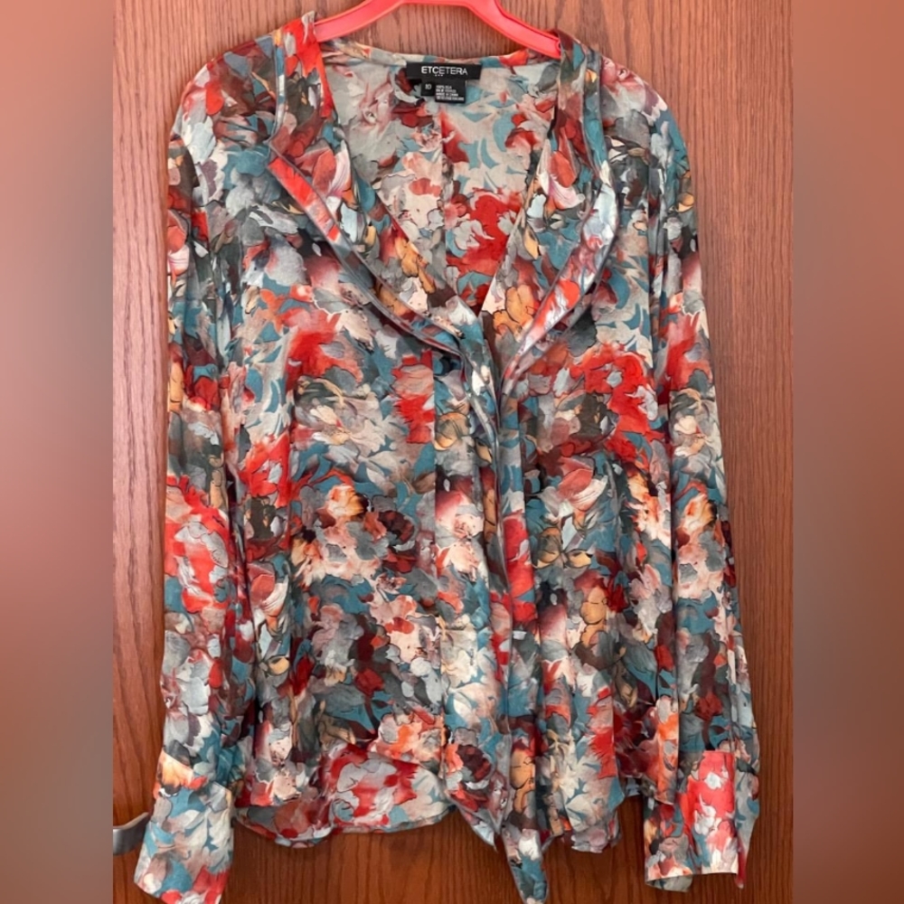 Etcetera Silk Blouse Size 10